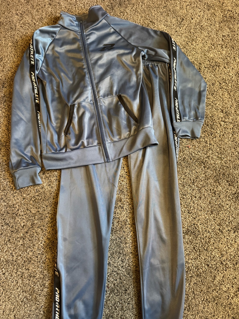 Kids Gray Track Joggers with Side Tape
